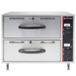 Cookline C-DW-2 Double Freestanding Stainless Steel Drawer Warmer, 120V - Image 2
