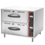 Cookline C-DW-2 Double Freestanding Stainless Steel Drawer Warmer, 120V