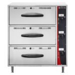 Cookline C-DW-3 Triple Freestanding Stainless Steel Drawer Warmer, 120V - Image 3