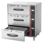Cookline C-DW-3 Triple Freestanding Stainless Steel Drawer Warmer, 120V - Image 2