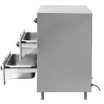 Cookline C-DW-3 Triple Freestanding Stainless Steel Drawer Warmer, 120V - Image 4