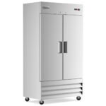 Coldline C35F 40" Solid Double Door Commercial Reach-In Freezer, Stainless Steel - Image 2