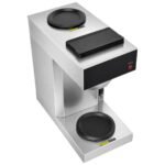 Prepline CAFE-2P-1 Pourover Coffee Maker with 2 Decanters and Warmers - 120V - Image 3