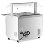 Coldline CBT-48-CSG 48" Stainless Steel Refrigerated Salad Bar, Buffet Table with Sneeze Guard, Tray Slide and Pan Cover - Image 5