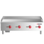 Cookline CGG-48T-HD 48" Commercial Countertop Gas Griddle with Thermostatic Controls - 120,000 BTU - Image 2