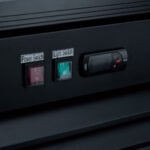 Coldline G80S-B 78" Three Glass Sliding Door Merchandiser Refrigerator with LED Lighting, Black - Image 7