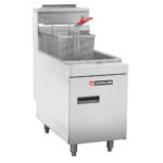Cookline CTF2-LP Commercial 25 lb Liquid Propane Stainless Steel Countertop Fryer - 44,000 BTU