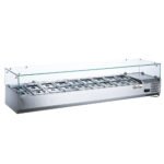 Coldline CTP80SG 80" Refrigerated Countertop Salad Bar, Glass Topping Rail, 9 Pans - Image 4