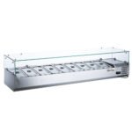 Coldline CTP80SG 80" Refrigerated Countertop Salad Bar, Glass Topping Rail, 9 Pans - Image 2