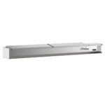 Coldline CTP80SS 80" Refrigerated Countertop Salad Bar, Stainless Steel Topping Rail, 9 Pans - Image 3