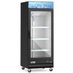 Coldline D10-B 27" Glass Door Merchandiser Freezer with LED Lighting, Black - Image 2