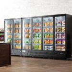 Coldline D6-B 148" Six Glass Door Merchandiser Freezer with LED Lighting, Black