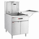Cookline DOF-170 Commercial 170 lb. Gas Flat Bottom Donut Fryer - 120,000 BTU - Image 2