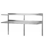 Prepline PDOS-72P Stainless Steel Double Overshelf - 14" x 70"