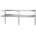 Prepline PDOS-92P Stainless Steel Double Overshelf - 14" x 92"