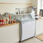 Coldline DP-160-FSG 26" 4-Tub Ice Cream Dipping Cabinet Freezer with Sneeze Guard