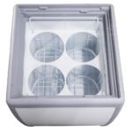 Coldline DP-160-FSG 26" 4-Tub Ice Cream Dipping Cabinet Freezer with Sneeze Guard - Image 3