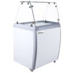 Coldline DP-160-FSG 26" 4-Tub Ice Cream Dipping Cabinet Freezer with Sneeze Guard - Image 2