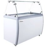 Coldline DP-360-FSG 50" 8-Tub Ice Cream Dipping Cabinet Freezer with Sneeze Guard - Image 2