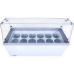 Coldline DP-560-FSG 71'' 12-Tub Ice Cream Dipping Cabinet Freezer with Sneeze Guard - Image 4