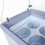 Coldline DP-360-FSG 50" 8-Tub Ice Cream Dipping Cabinet Freezer with Sneeze Guard - Image 3