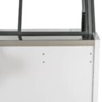 Marchia GIC-13-ST 70" 13-Pan Flat Glass White Gelato Ice Cream Dipping Cabinet Display Freezer - Image 3