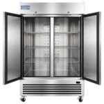Evercool E-2FE 54" Solid Door Commercial Reach-In Freezer - Stainless Steel - Image 3