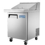 Evercool EMP27 27" Mega Top Refrigerated Sandwich Prep Table with Cutting Board and 12 Food Pans - Image 3