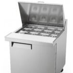Evercool EMP27 27" Mega Top Refrigerated Sandwich Prep Table with Cutting Board and 12 Food Pans - Image 5