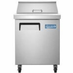 Evercool EMP27 27" Mega Top Refrigerated Sandwich Prep Table with Cutting Board and 12 Food Pans - Image 2
