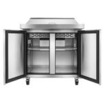 Evercool EMP36 36" Mega Top Refrigerated Sandwich Prep Table with Cutting Board and 15 Food Pans - Image 4