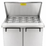Evercool EMP36 36" Mega Top Refrigerated Sandwich Prep Table with Cutting Board and 15 Food Pans - Image 6