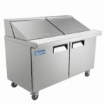 Evercool EMP60 60" Mega Top Refrigerated Sandwich Prep Table with Cutting Board and 24 Food Pans - Image 3