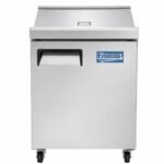 Evercool ESP27 27" Refrigerated Sandwich Prep Table with Cutting Board and 8 Food Pans - Image 2