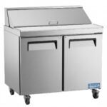 Evercool ESP36 36" Refrigerated Sandwich Prep Table with Cutting Board and 10 Food Pans - Image 3