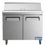 Evercool ESP36 36" Refrigerated Sandwich Prep Table with Cutting Board and 10 Food Pans - Image 2