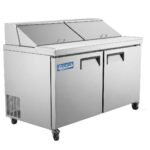 Evercool ESP60 60" Refrigerated Sandwich Prep Table with Cutting Board and 16 Food Pans - Image 3