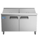 Evercool ESP60 60" Refrigerated Sandwich Prep Table with Cutting Board and 16 Food Pans - Image 2