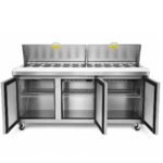 Evercool ESP72 72" Refrigerated Sandwich Prep Table with Cutting Board and 18 Food Pans - Image 4