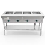 Prepline 60" Four Well Electric Hot Food Steam Table with Undershelf - 110V - Image 3