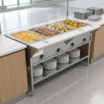 Prepline 60" Four Well Electric Hot Food Steam Table with Undershelf - 110V