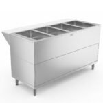 Prepline 60" Four Pan Sealed Well Electric Hot Food Steam Table with Enclosed Base and Sliding Doors - 110V - Image 5