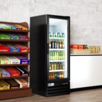 Coldline G10-B 21" Glass Door Merchandiser Refrigerator with LED Lighting, Black