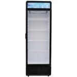 Coldline G12E-B 24" Single Glass Door Merchandiser Refrigerator with LED lighting, Black, 12 Cu. Ft.