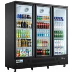 Coldline G3-B 74" Three Glass Door Merchandiser Refrigerator with LED Lighting, Black - Image 4