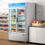 Coldline G53-W 53" Double Glass Swing Door Merchandiser Refrigerator with LED Lighting - White