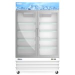Coldline D53-W 53" Double Glass Swing Door Merchandiser Freezer - White - Image 3