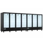Coldline G7-B 172" Seven Glass Door Merchandiser Refrigerator with LED Lighting, Black - Image 4