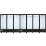 Coldline G7-B 172" Seven Glass Door Merchandiser Refrigerator with LED Lighting, Black - Image 3