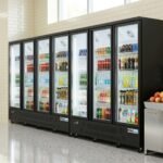 Coldline G7-B 172" Seven Glass Door Merchandiser Refrigerator with LED Lighting, Black